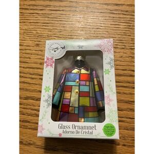 Dolly Parton Glass Ornament Colorful Stained Glass Coat Style Festive Decor